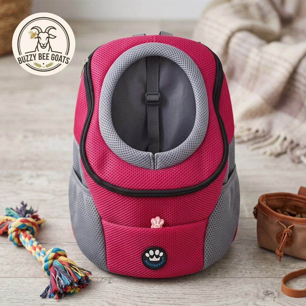Breathable Mesh Pet Carrier Backpack Small Dog Cat Hands-Free Travel Hiking Bag